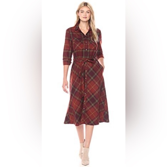 Pendleton Dresses & Skirts - Pendleton Cynthia Plaid Wool Shirt Dress Belted Western Size Medium